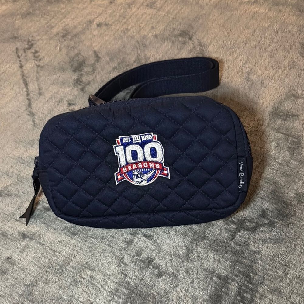NFL Vera Bradley Quilted Navy Belt Bag with Embroidered NEW YORK GIANTS Patch
